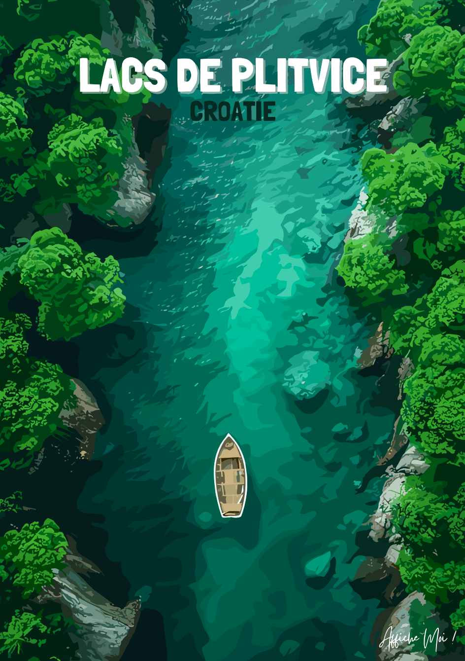 Affiche "Lacs de Plitvice" – Décoration murale naturelle et apaisante Ma boutique