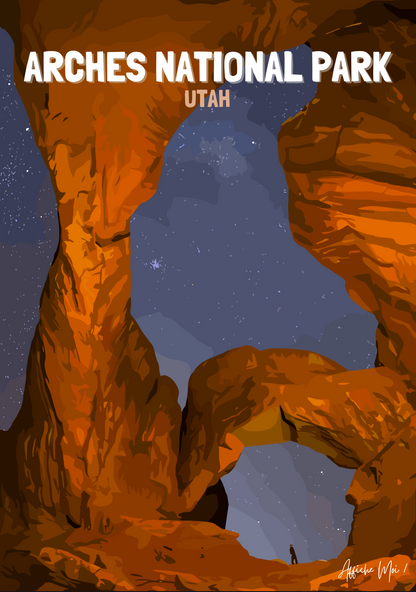 Affiche "Arches National Park" – Une fenêtre sur les merveilles de l'Utah Ma boutique