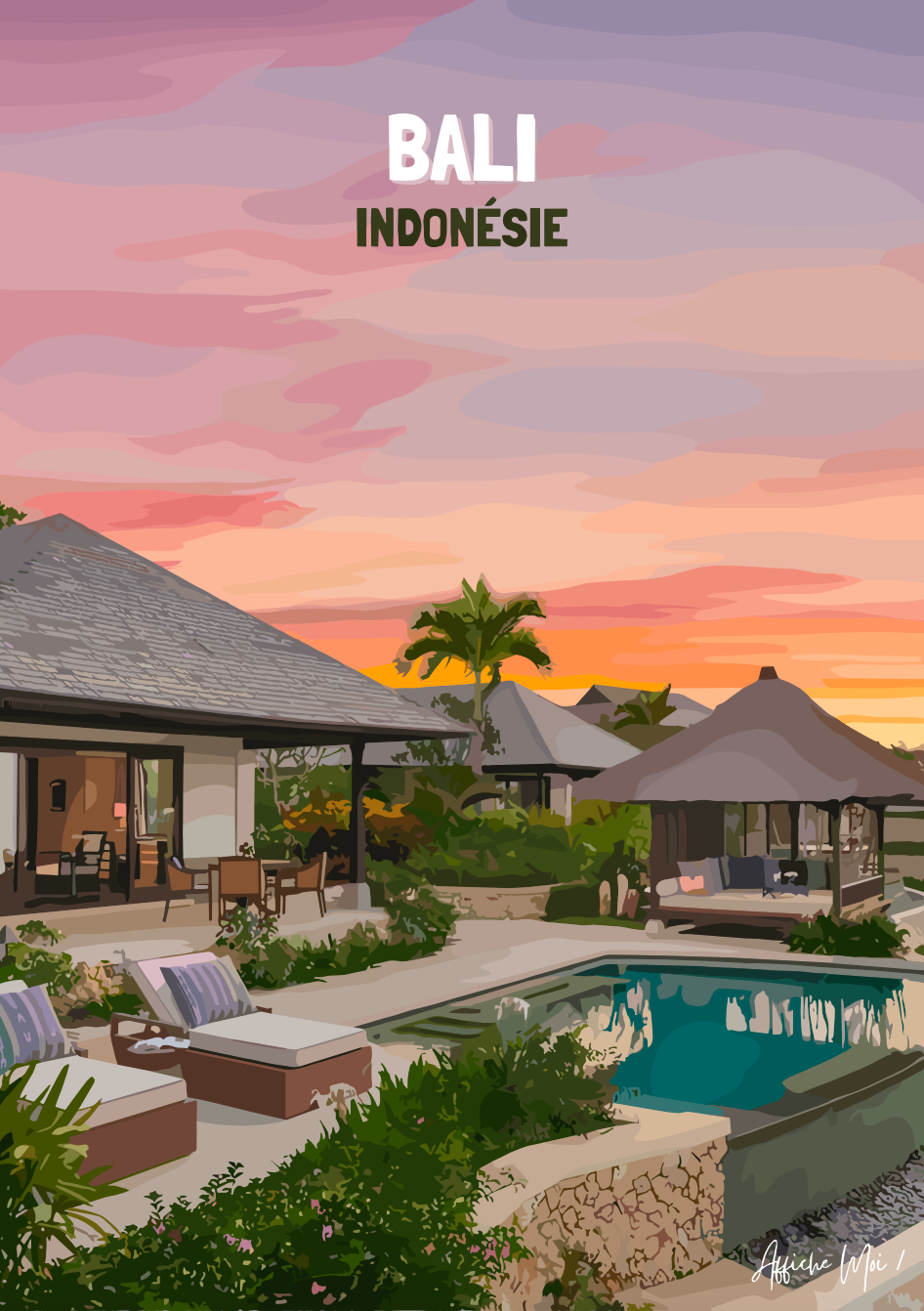 Affiche "Bali – Indonésie" – Une évasion tropicale dans votre intérieur Ma boutique